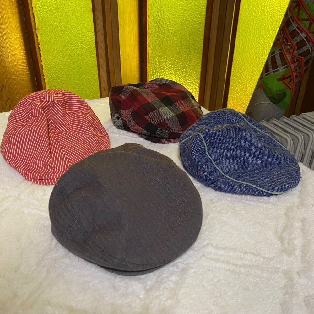 Lot of 4 Toddler Driver Caps Vintage Style Baby Boys Hats